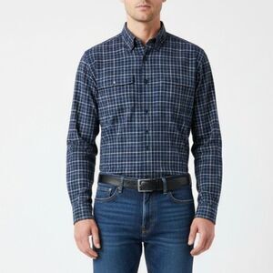 Patagonia Men's Blue Plaid Button Up Long Sleeve Shirt L